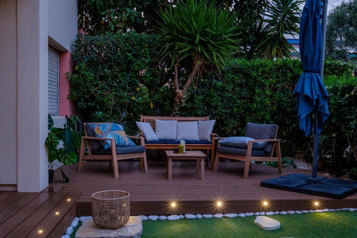 Le Riviera ~ Jardin ~ Parking ~ Climatisation Daire Cagnes-sur-Mer Dış mekan fotoğraf